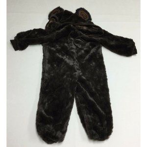 Jerry Beck Baby Infant Monkey Halloween Costume Brown Plush Jumpsuit Hood